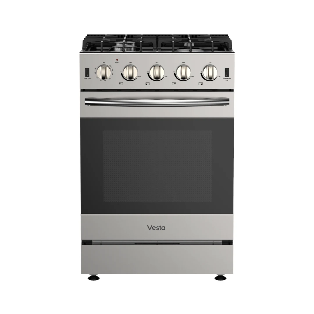 Idaho 24" Silver Full Gas Range