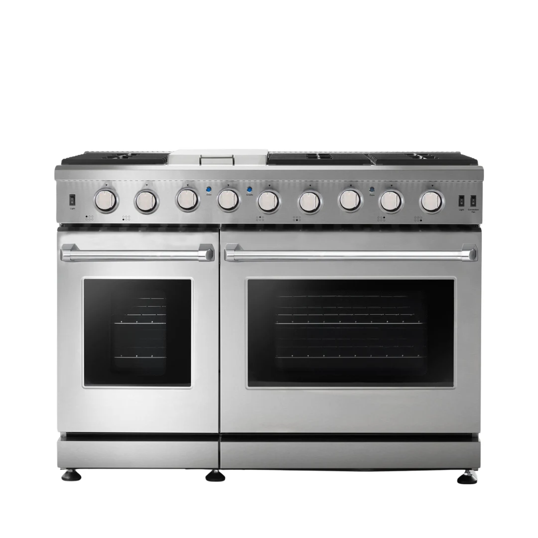 Alberta 48" Silver Full Gas Range