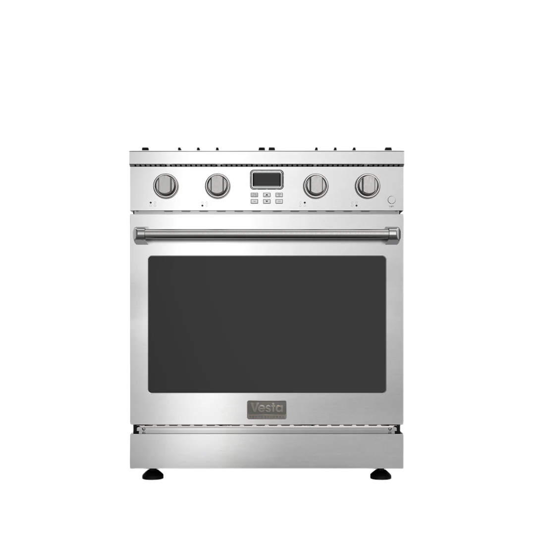 Alberta 30" Silver Full Gas Range